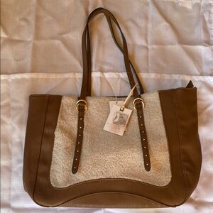 Jessica Simpson Chic Two-Tone Tote Bag NWT